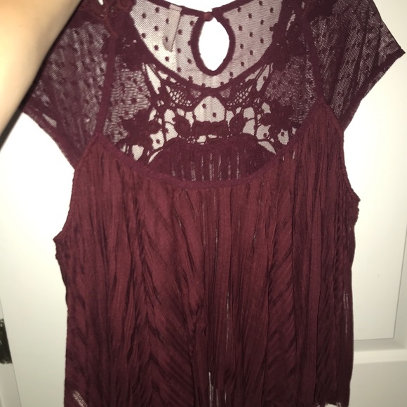 red free people see through shirt - Picture 3 of 4